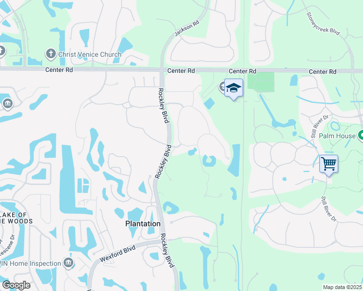 map of restaurants, bars, coffee shops, grocery stores, and more near 1652 Monarch Drive in Venice