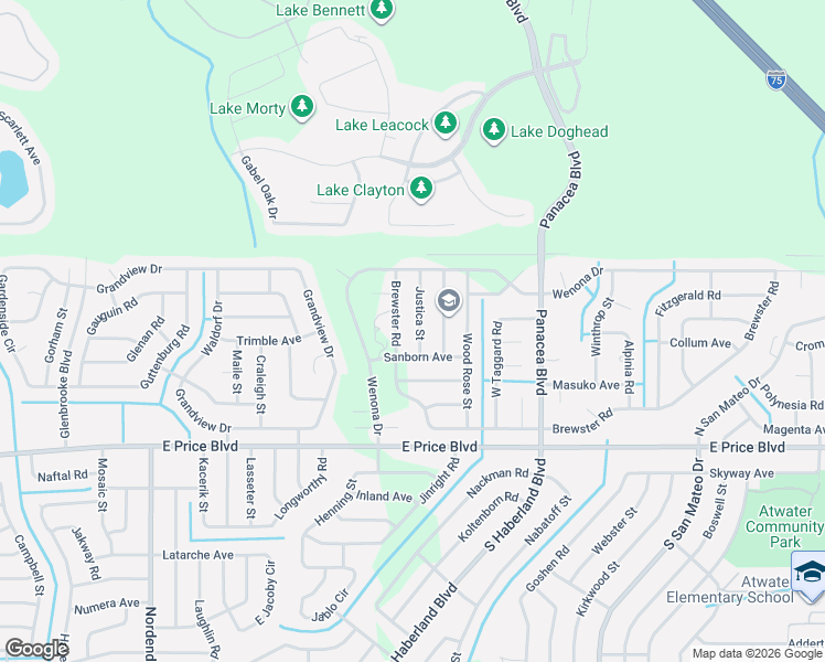 map of restaurants, bars, coffee shops, grocery stores, and more near 1531 Justica Street in North Port