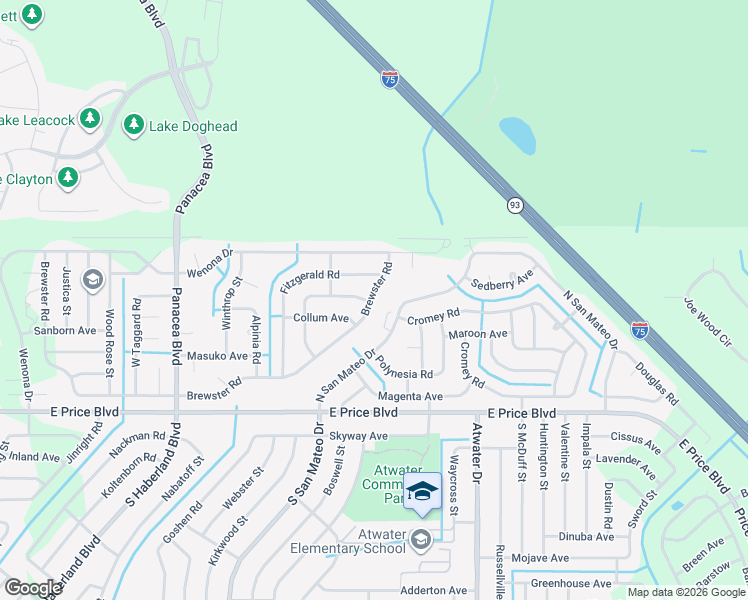 map of restaurants, bars, coffee shops, grocery stores, and more near 1537 North San Mateo Drive in North Port