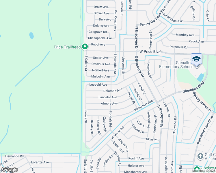 map of restaurants, bars, coffee shops, grocery stores, and more near 8637 Leopold Avenue in North Port