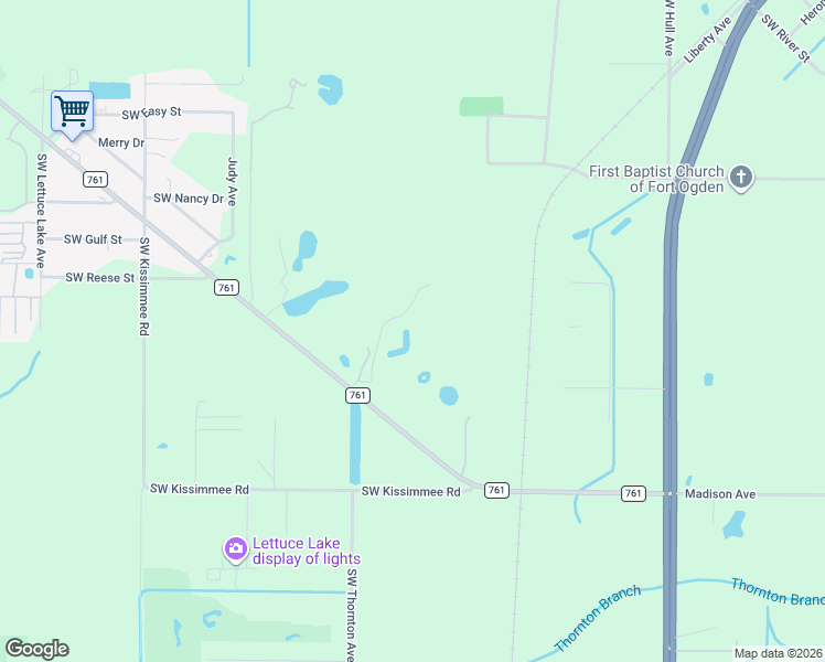 map of restaurants, bars, coffee shops, grocery stores, and more near 10806 County Road 761 in Arcadia