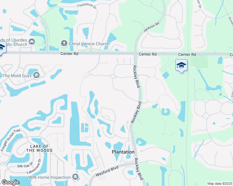 map of restaurants, bars, coffee shops, grocery stores, and more near 815 Montrose Drive in Venice
