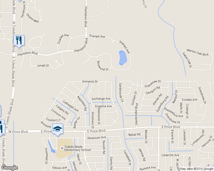 map of restaurants, bars, coffee shops, grocery stores, and more near 1860 Dawnview Street in North Port