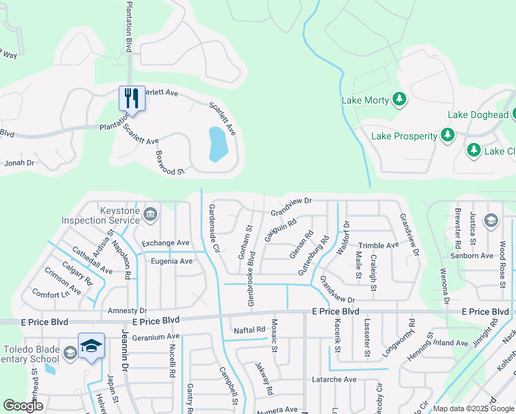 map of restaurants, bars, coffee shops, grocery stores, and more near 1810 Gorham Street in North Port