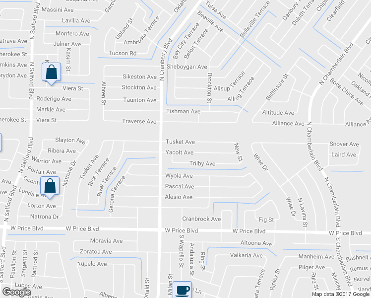 map of restaurants, bars, coffee shops, grocery stores, and more near 2816 Yacolt Avenue in North Port