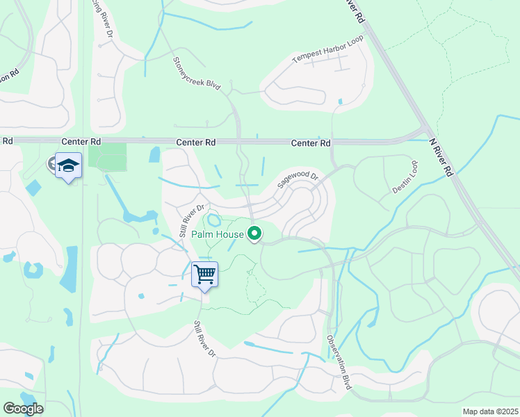 map of restaurants, bars, coffee shops, grocery stores, and more near 12463 Sagewood Drive in Venice