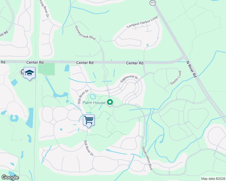 map of restaurants, bars, coffee shops, grocery stores, and more near 12463 Sagewood Drive in Venice