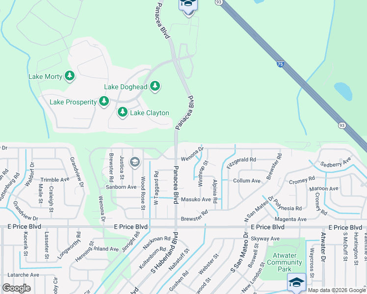 map of restaurants, bars, coffee shops, grocery stores, and more near 1695 Parsons Court in North Port