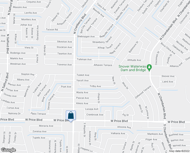 map of restaurants, bars, coffee shops, grocery stores, and more near 2785 Tusket Avenue in North Port