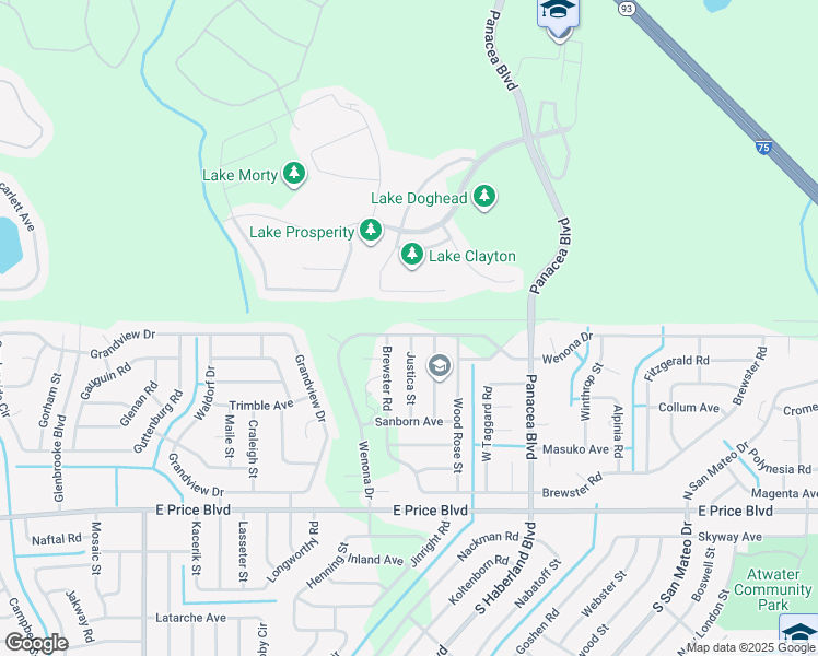 map of restaurants, bars, coffee shops, grocery stores, and more near 2500 Wenona Drive in North Port