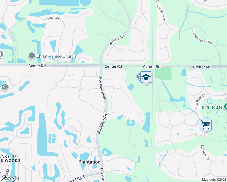map of restaurants, bars, coffee shops, grocery stores, and more near 1652 Monarch Drive in Venice