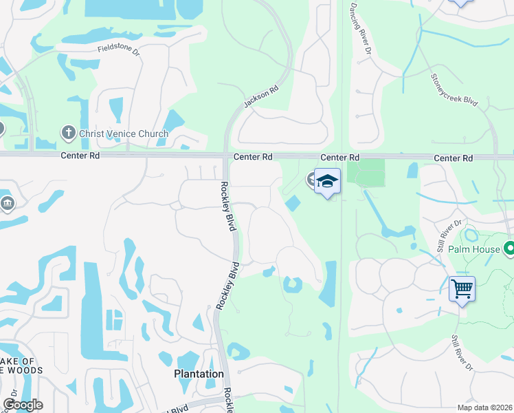 map of restaurants, bars, coffee shops, grocery stores, and more near 780 Tartan Drive in Venice