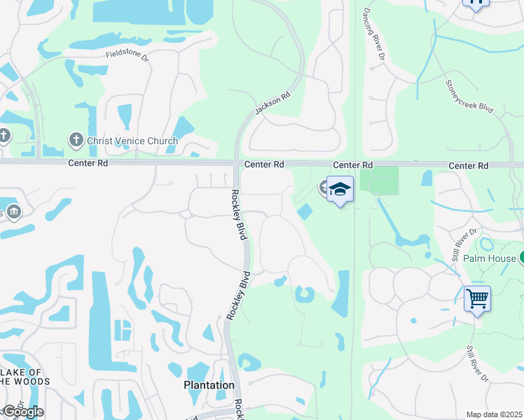 map of restaurants, bars, coffee shops, grocery stores, and more near 780 Tartan Drive in Venice