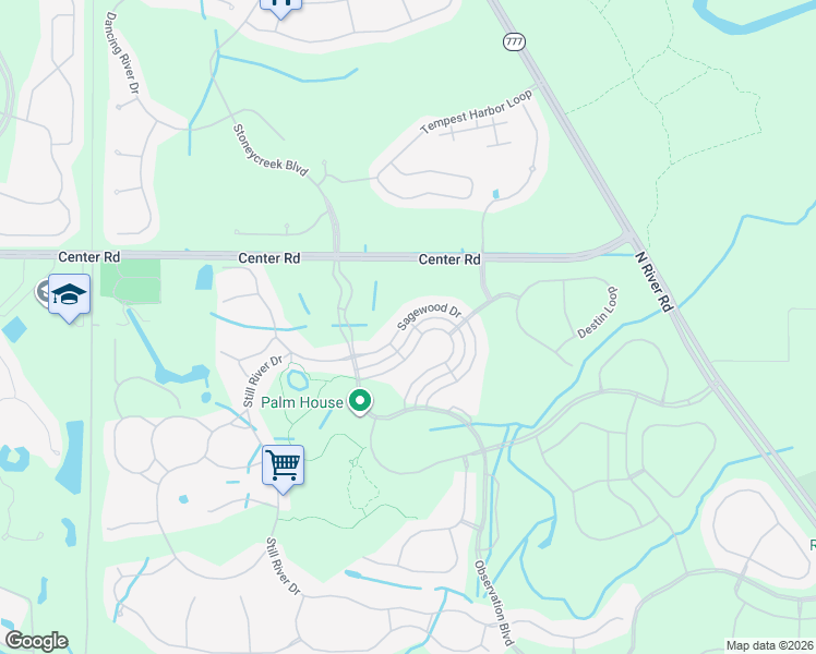 map of restaurants, bars, coffee shops, grocery stores, and more near 12543 Sagewood Drive in Venice
