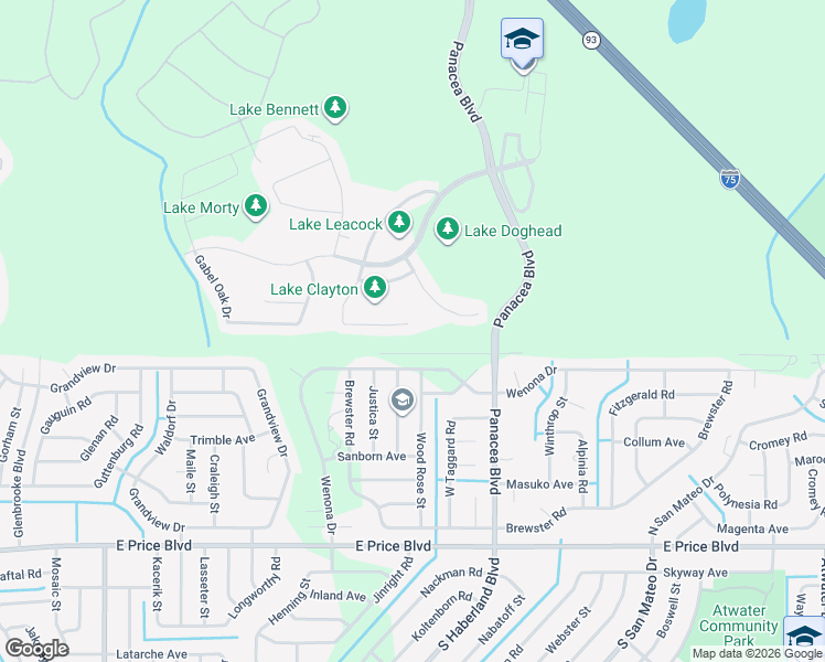 map of restaurants, bars, coffee shops, grocery stores, and more near 2535 Carnation Court in North Port