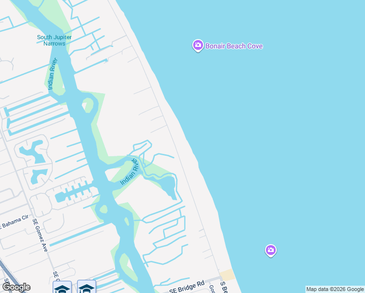 map of restaurants, bars, coffee shops, grocery stores, and more near 77 North Beach Road in Hobe Sound