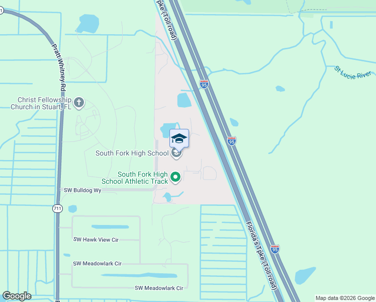 map of restaurants, bars, coffee shops, grocery stores, and more near 10205 Southwest Pratt Whitney Road in Stuart
