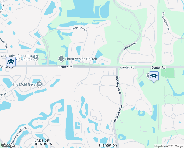 map of restaurants, bars, coffee shops, grocery stores, and more near 901 Addington Court in Venice