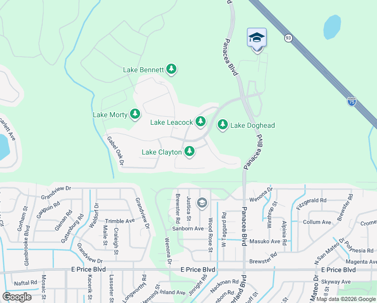 map of restaurants, bars, coffee shops, grocery stores, and more near 2381 Bartek Place in North Port