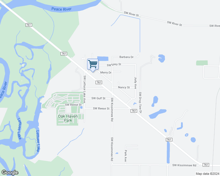 map of restaurants, bars, coffee shops, grocery stores, and more near 10096 County Road 761 in Arcadia