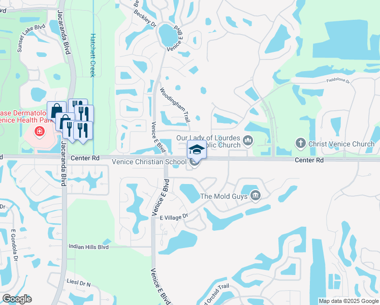 map of restaurants, bars, coffee shops, grocery stores, and more near 20968 Isola Bella Circle in Venice