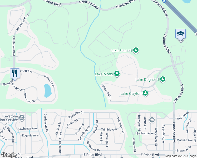 map of restaurants, bars, coffee shops, grocery stores, and more near 2352 Marton Oak Boulevard in North Port