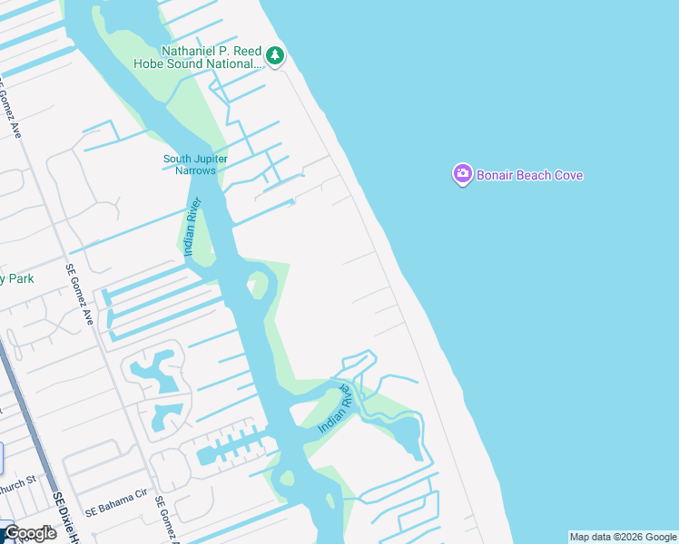 map of restaurants, bars, coffee shops, grocery stores, and more near 112 North Beach Road in Hobe Sound