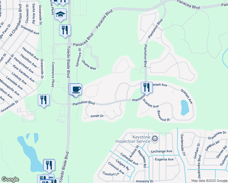 map of restaurants, bars, coffee shops, grocery stores, and more near 1983 Scarlett Avenue in North Port