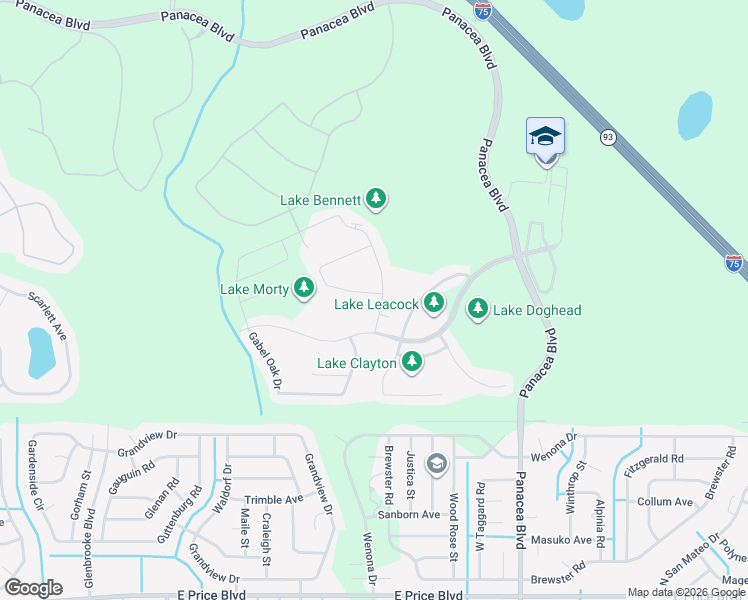 map of restaurants, bars, coffee shops, grocery stores, and more near 2577 Hobblebrush Dr in North Port