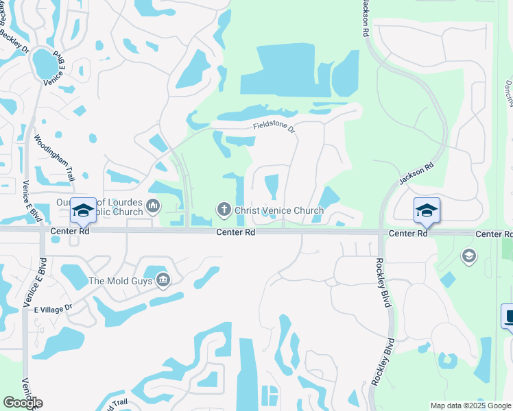 map of restaurants, bars, coffee shops, grocery stores, and more near 615 Wild Pine Way in Venice