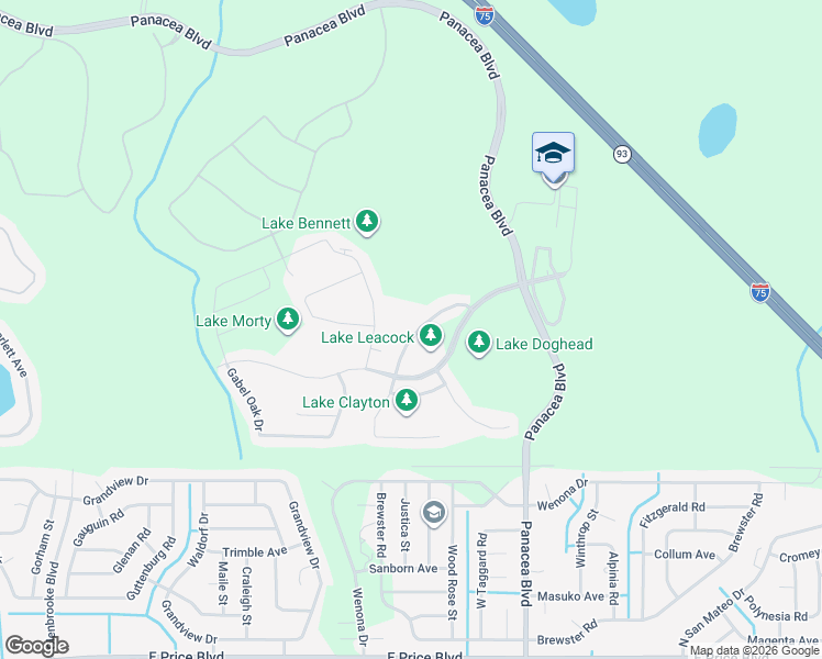 map of restaurants, bars, coffee shops, grocery stores, and more near 2597 Hobblebrush Drive in North Port