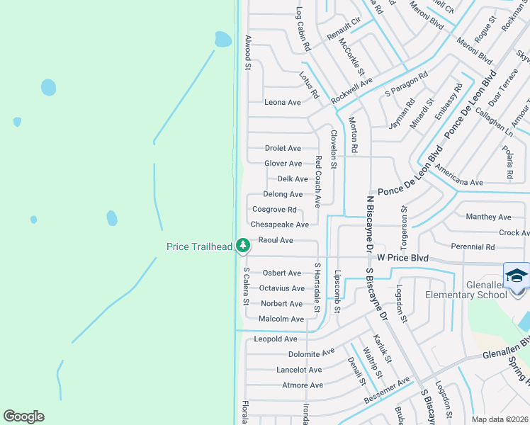 map of restaurants, bars, coffee shops, grocery stores, and more near 8391 Delong Avenue in North Port