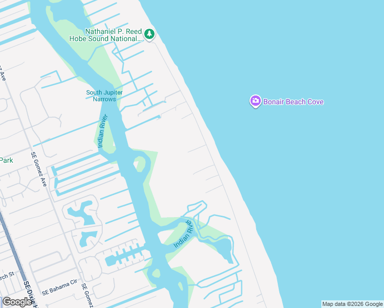 map of restaurants, bars, coffee shops, grocery stores, and more near 112 North Beach Road in Hobe Sound