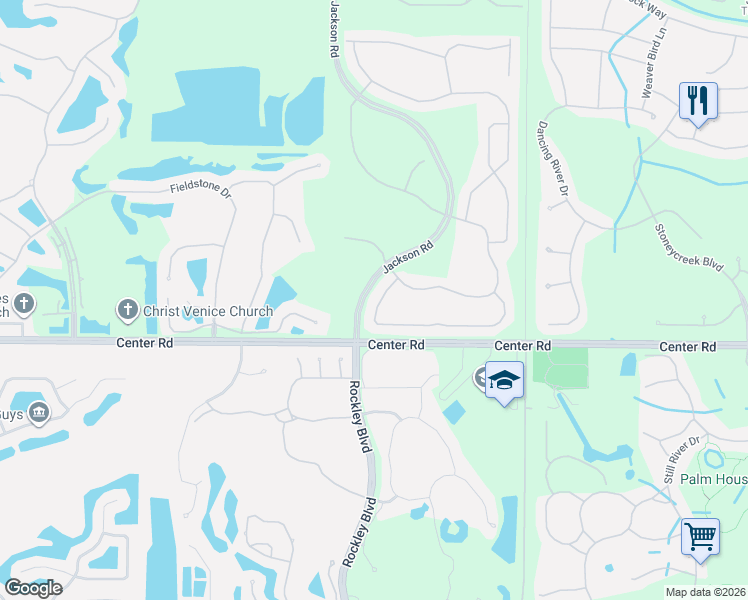 map of restaurants, bars, coffee shops, grocery stores, and more near 1364 Maseno Drive in Venice