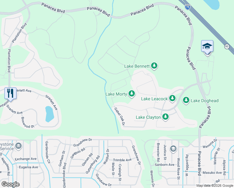 map of restaurants, bars, coffee shops, grocery stores, and more near 2392 Marton Oak Boulevard in North Port