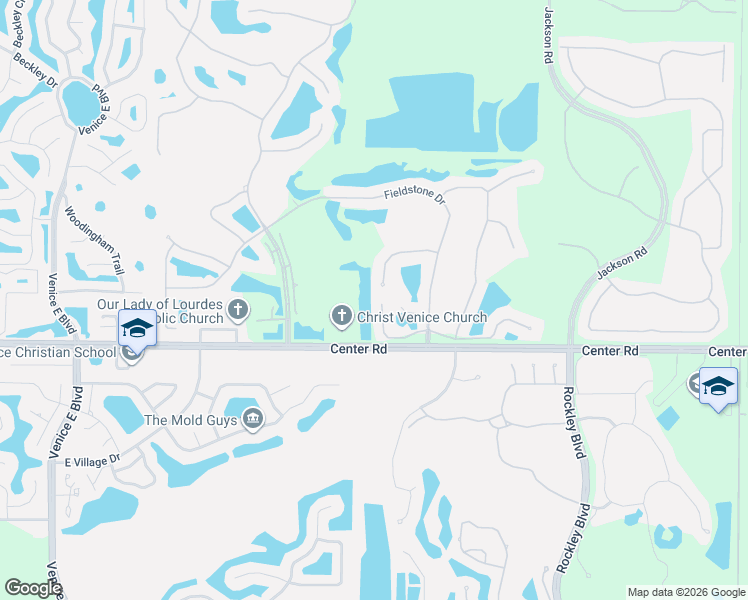 map of restaurants, bars, coffee shops, grocery stores, and more near 535 Cheval Dr in Venice