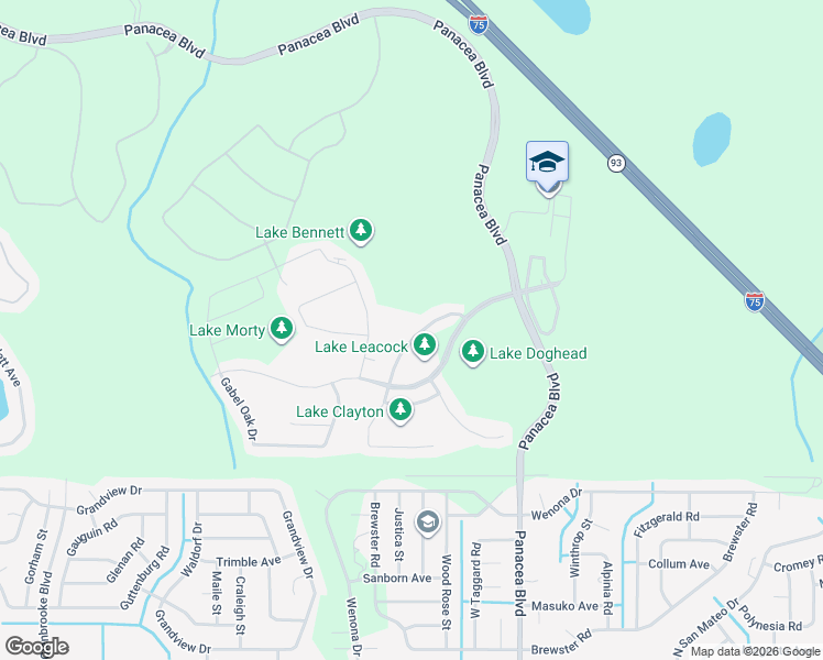 map of restaurants, bars, coffee shops, grocery stores, and more near 2597 Hobblebrush Drive in North Port
