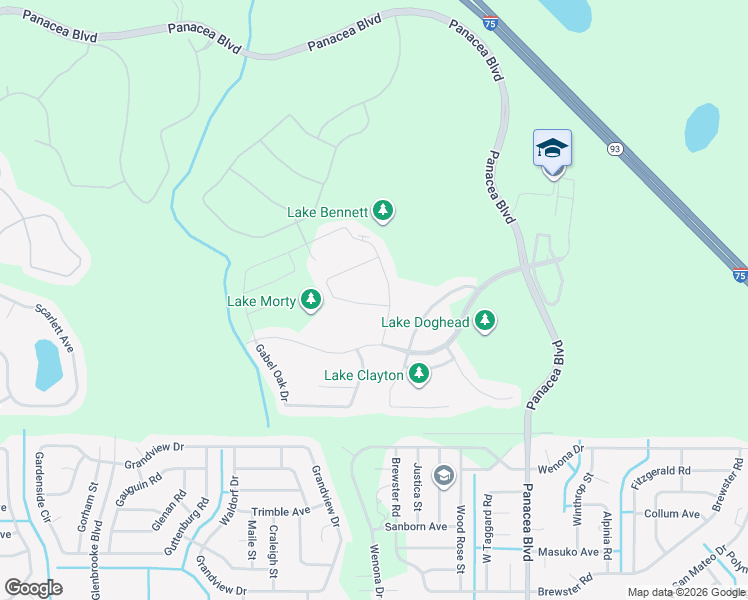 map of restaurants, bars, coffee shops, grocery stores, and more near 2577 Hobblebrush Dr in North Port