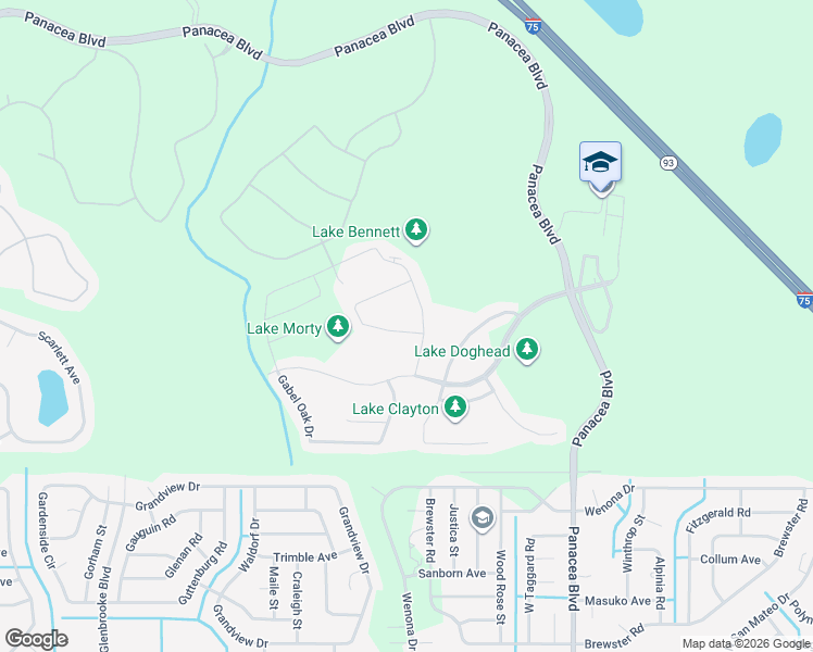 map of restaurants, bars, coffee shops, grocery stores, and more near 2577 Hobblebrush Dr in North Port