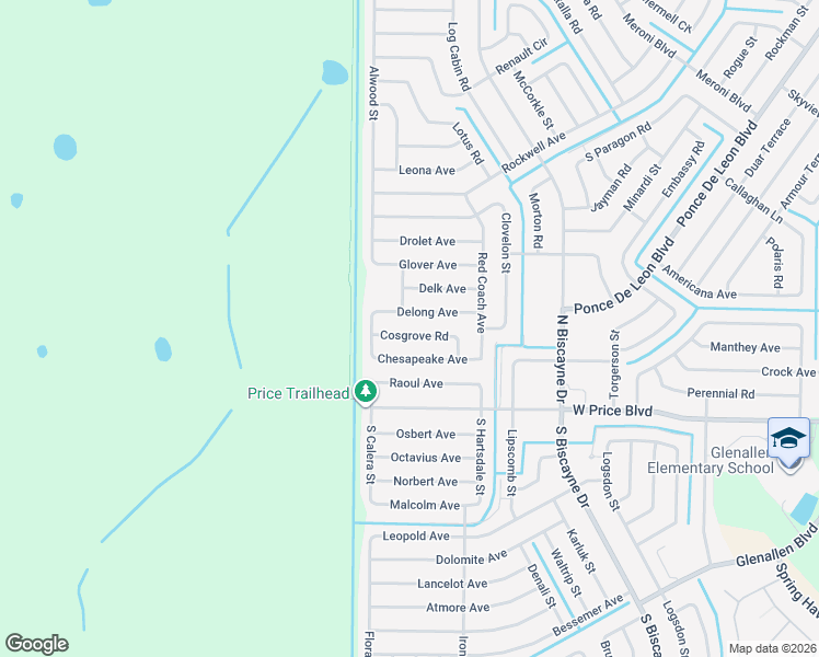 map of restaurants, bars, coffee shops, grocery stores, and more near 8391 Delong Avenue in North Port