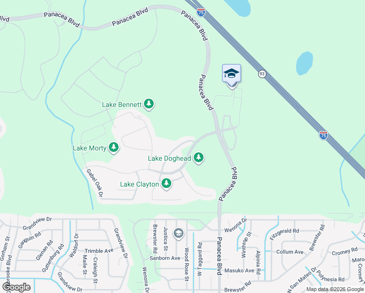 map of restaurants, bars, coffee shops, grocery stores, and more near 2618 Hobblebrush Drive in North Port