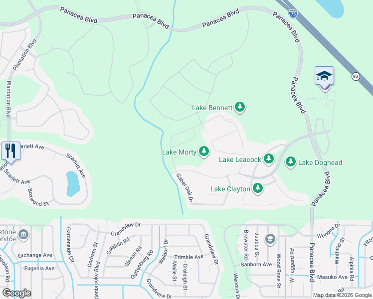 map of restaurants, bars, coffee shops, grocery stores, and more near 2392 Marton Oak Boulevard in North Port
