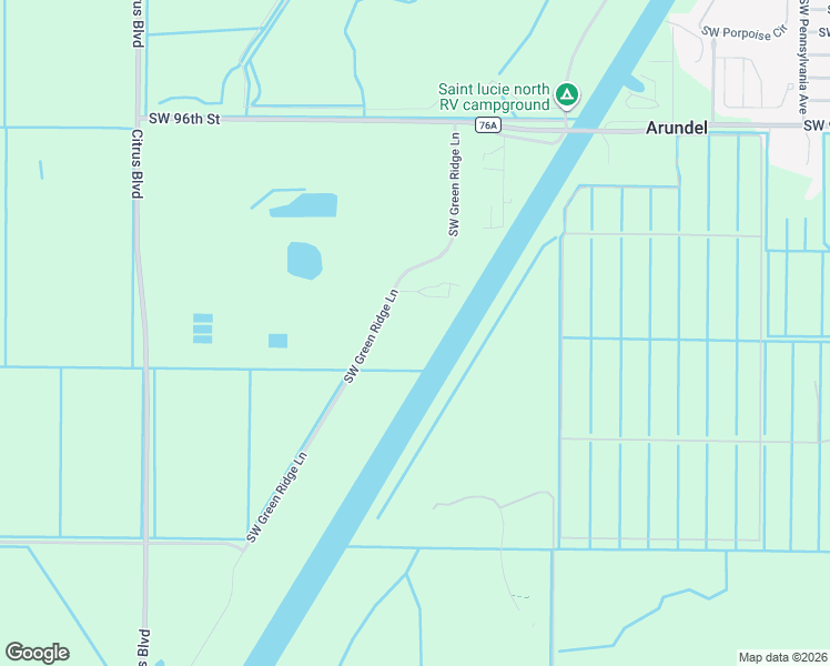 map of restaurants, bars, coffee shops, grocery stores, and more near 10125 Southwest Green Ridge Lane in Palm City