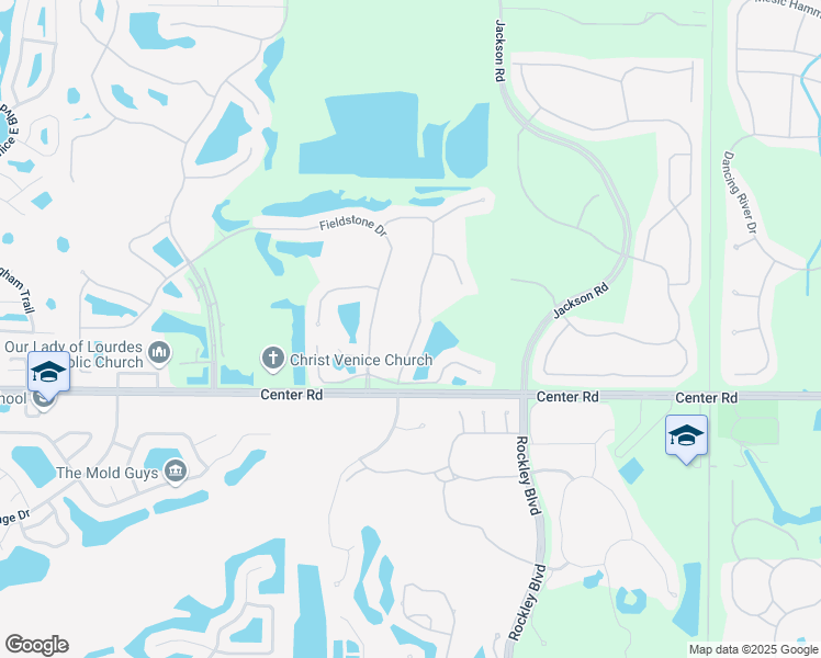 map of restaurants, bars, coffee shops, grocery stores, and more near 409 Lansbrook Drive in Venice