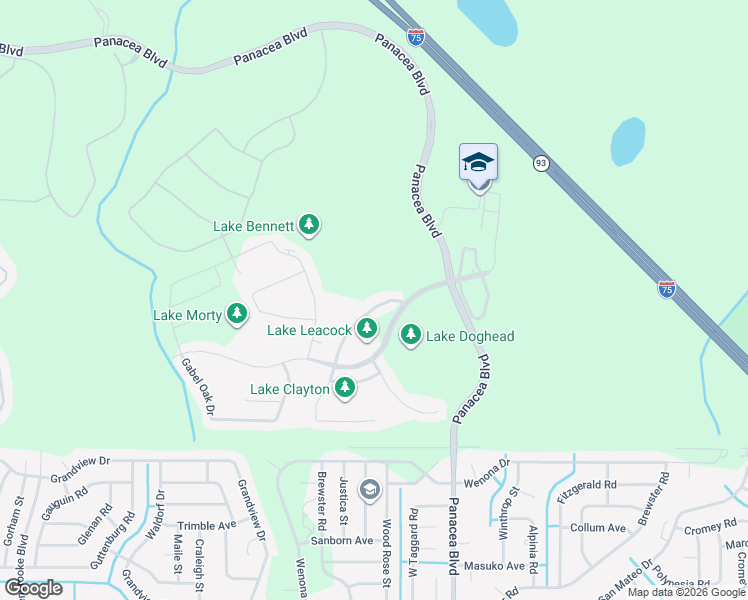 map of restaurants, bars, coffee shops, grocery stores, and more near 2618 Hobblebrush Drive in North Port