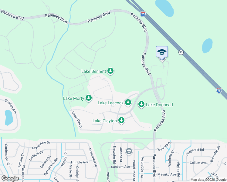 map of restaurants, bars, coffee shops, grocery stores, and more near 2577 Hobblebrush Dr in North Port