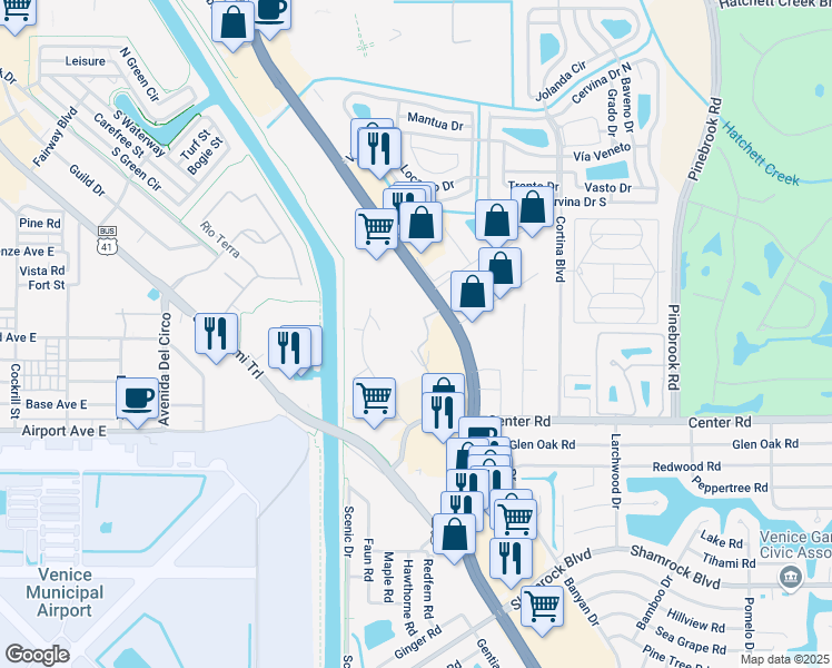 map of restaurants, bars, coffee shops, grocery stores, and more near in Sarasota County