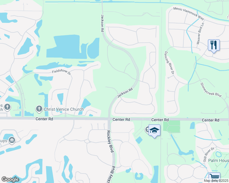map of restaurants, bars, coffee shops, grocery stores, and more near 1796 Batello Drive in Venice