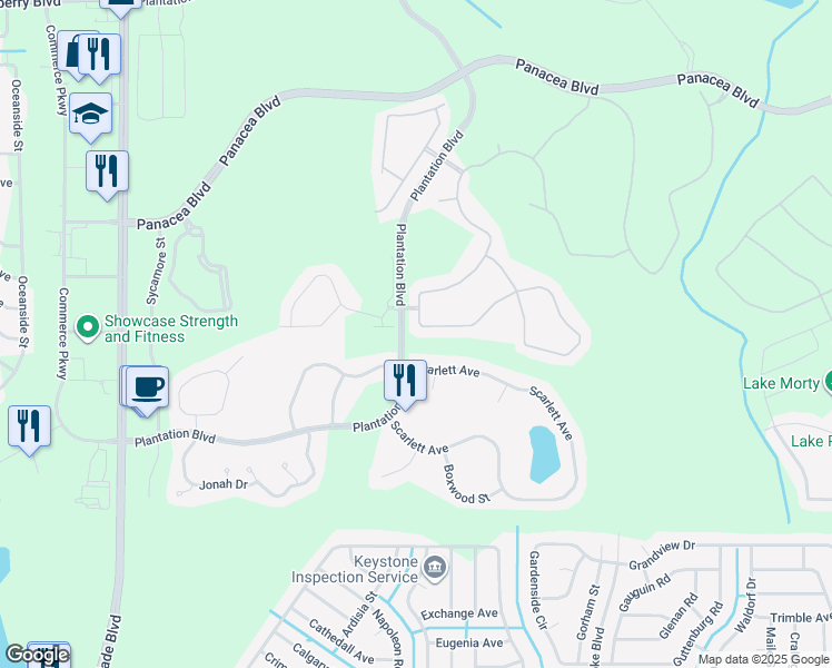 map of restaurants, bars, coffee shops, grocery stores, and more near 1433 Hyssop Loop in North Port
