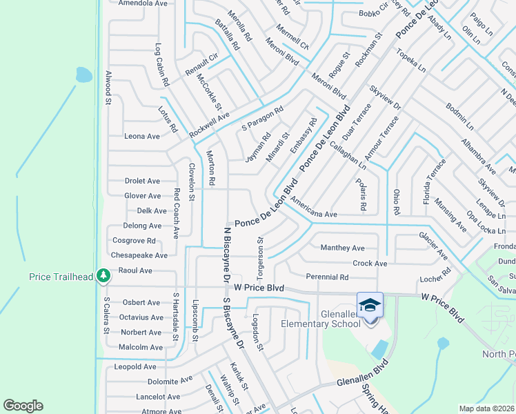 map of restaurants, bars, coffee shops, grocery stores, and more near 7820 Jolre Street in North Port